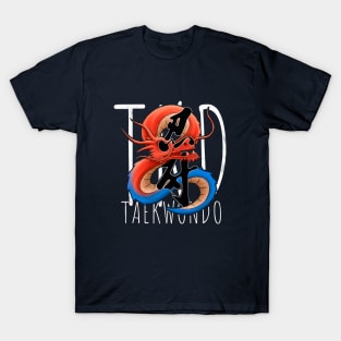 TKD Korean Dragon Yin & Yang Taegeuk Taekwondo Perseverance T-Shirt